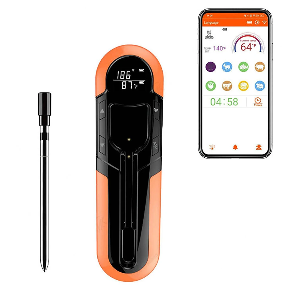 -4°F to 212°F Bluetooth Wireless Meat Steak Food Electronic Thermometer Grill Probe Smart Meat Food Kitchen Wireless Grill Thermometer (image for) -4°F to 212°F Bluetooth Wireless Meat Steak Food Electronic Thermometer Grill Probe Smart Meat Food Kitchen Wireless Grill Thermometer